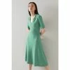 LK Bennett Julie Green Wool Organic Cotton Knitted Dress
