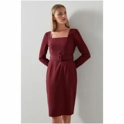 LK Bennett Carrington Red Recycled Polyester Blend Square Neck Dress 4 LK Bennett Carrington Red Recycled Polyester Blend Square Neck Dress -LK Bennett Shop unnamed file 1017