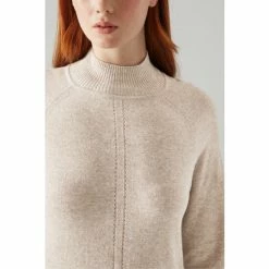 LK Bennett LKBennett Natural Bergen Oatmeal Merino-Blend Knitted Dress -LK Bennett Shop unnamed file 1020