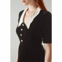 LK Bennett LKBennett Mimi Black Velvet Contrast Collar Dress 2 LK Bennett LKBennett Mimi Black Velvet Contrast Collar Dress -LK Bennett Shop unnamed file 1025
