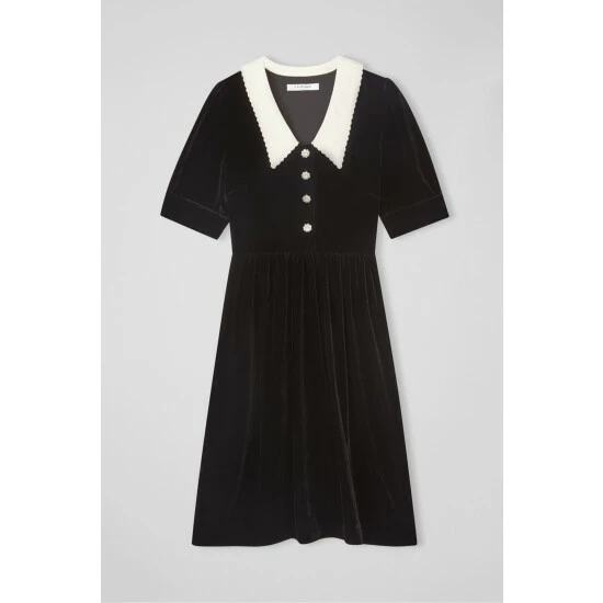 unnamed-file-1026.jpg LK Bennett LKBennett Mimi Black Velvet Contrast Collar Dress -LK Bennett Shop unnamed file 1026