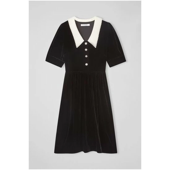 unnamed-file-1027.jpg LK Bennett LKBennett Mimi Black Velvet Contrast Collar Dress -LK Bennett Shop unnamed file 1027