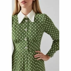 LK Bennett Green Mathilde Polka Dot Silk Tea Dress -LK Bennett Shop unnamed file 1046