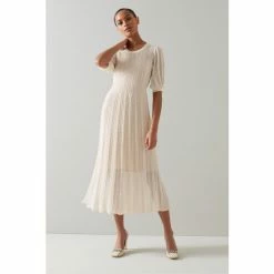 LK Bennett Cream Metallic Fibre Knitted Dress -LK Bennett Shop unnamed file 1059