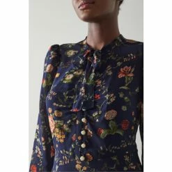 LK Bennett Blue Keira Camelia Print Silk Georgette Midi Dress -LK Bennett Shop unnamed file 1070