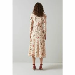 LK Bennett Gabrielle Camelia Cream Print Silk Midi Dress -LK Bennett Shop unnamed file 1074