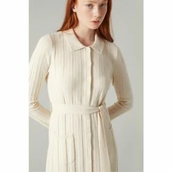 LK Bennett Natural Ali Merino-Blend Ribbed Knit Dress -LK Bennett Shop unnamed file 1081