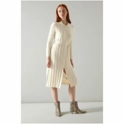 LK Bennett Natural Ali Merino-Blend Ribbed Knit Dress -LK Bennett Shop unnamed file 1082