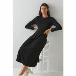 LK Bennett Womens Black Maria Jersey Fit And Flare Dress -LK Bennett Shop unnamed file 1085