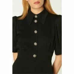 LK Bennett Esme Viscose Black Dress With Crystal Buttons -LK Bennett Shop unnamed file 1096