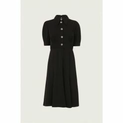 LK Bennett Esme Viscose Black Dress With Crystal Buttons -LK Bennett Shop unnamed file 1097