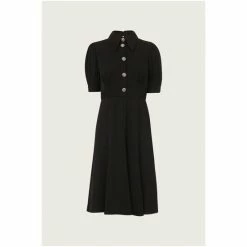 LK Bennett Esme Viscose Black Dress With Crystal Buttons -LK Bennett Shop unnamed file 1098