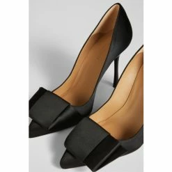 LK Bennett Agathe Black Satin Bow-Front Pointed Toe Courts -LK Bennett Shop unnamed file 110