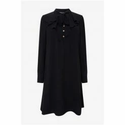 LK Bennett Millie Fluid Crepe Black Dress With Frill Neckline 4 LK Bennett Millie Fluid Crepe Black Dress With Frill Neckline -LK Bennett Shop unnamed file 1103