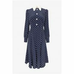 LK Bennett Blue Mathilde 30s' Style Polkadot Print Dress -LK Bennett Shop unnamed file 1108