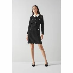 LK Bennett Black Venice Tweed Dress