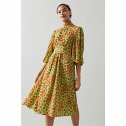 LK Bennett Green Tamara Mint And Red Blossom Print Silk Dress -LK Bennett Shop unnamed file 1126