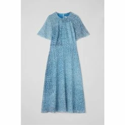 LK Bennett Blue Elowen Animal Print Midi Dress -LK Bennett Shop unnamed file 1138