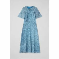 LK Bennett Blue Elowen Animal Print Midi Dress -LK Bennett Shop unnamed file 1139