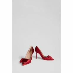 LK Bennett Red Agathe Satin Bow-Front Pointed Toe Courts -LK Bennett Shop unnamed file 114