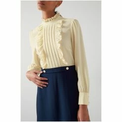 LK Bennett Tish Cream Silk And Navy Blue Crepe Dress -LK Bennett Shop unnamed file 1148