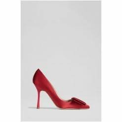 LK Bennett Red Agathe Satin Bow-Front Pointed Toe Courts -LK Bennett Shop unnamed file 116