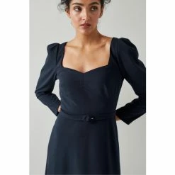 LK Bennett Katerina Crepe Belted Dress Blue -LK Bennett Shop unnamed file 1161