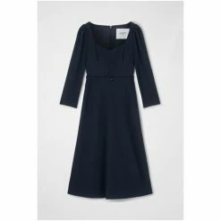 LK Bennett Katerina Crepe Belted Dress Blue -LK Bennett Shop unnamed file 1163