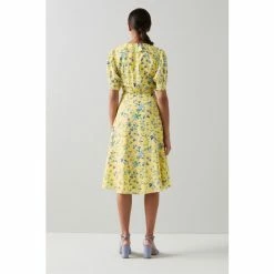 LK Bennett X Royal Ascot Pami Yellow Apple Blossom Print Silk Summer Dress -LK Bennett Shop unnamed file 1167