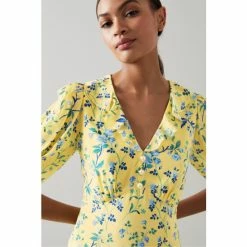 LK Bennett X Royal Ascot Pami Yellow Apple Blossom Print Silk Summer Dress -LK Bennett Shop unnamed file 1168