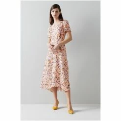 LK Bennett X Royal Ascot Boyd Silk Print Dress Blue -LK Bennett Shop unnamed file 1180