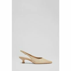 LK Bennett Suede Kitten Heel Slingback Shoes