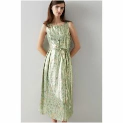 LK Bennett X Royal Ascot Callie Green Silk Metallic Fibre Apple Blossom Print Dress -LK Bennett Shop unnamed file 1219