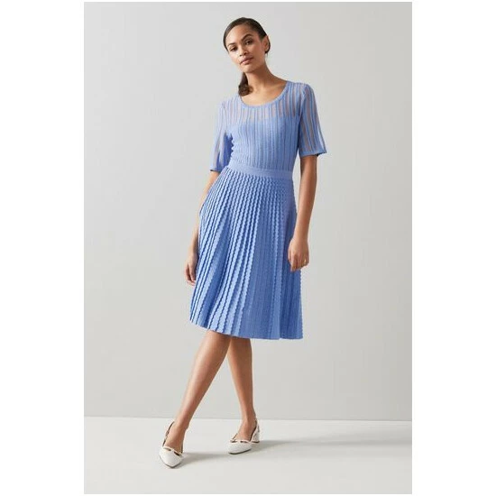 unnamed-file-1223.jpg LK Bennett X Royal Ascot Anna Blue Metallic Knitted Dress -LK Bennett Shop unnamed file 1223