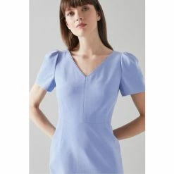LK Bennett Blue Rebecca Lavender Crêpe Summer Shift Dress -LK Bennett Shop unnamed file 1238