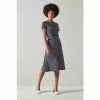 LK Bennett Quinn Navy Blue/Cream Stripe Jersey Summer Dress
