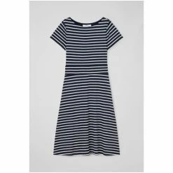 LK Bennett Quinn Navy Blue/Cream Stripe Jersey Summer Dress -LK Bennett Shop unnamed file 1260