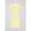 LK Bennett Rebecca Lemon Yellow Crepe Shift Dress