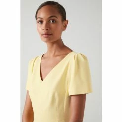 LK Bennett Rebecca Lemon Yellow Crepe Shift Dress -LK Bennett Shop unnamed file 1263
