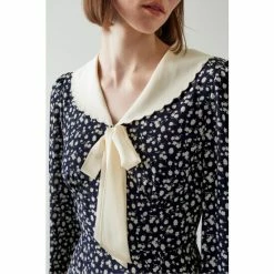 LK Bennett Brix Blue Fruity Floral Scallop Collar Silk Dress -LK Bennett Shop unnamed file 1267