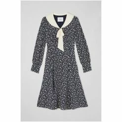 LK Bennett Brix Blue Fruity Floral Scallop Collar Silk Dress -LK Bennett Shop unnamed file 1269