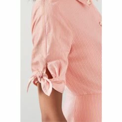 LK Bennett Saffron Pink Cotton Metallic Stripe Shirt Dress -LK Bennett Shop unnamed file 1282