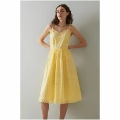 LK Bennett Yellow Francoise Cotton Broderie Anglaise Sun Dress -LK Bennett Shop unnamed file 1296