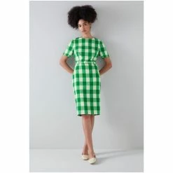 LK Bennett Blue Maren Green And Cream Large Check Dress -LK Bennett Shop unnamed file 1311