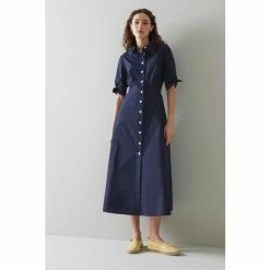 LK Bennett Saffron Navy Blue Cotton Shirt Dress -LK Bennett Shop unnamed file 1323