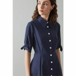 LK Bennett Saffron Navy Blue Cotton Shirt Dress -LK Bennett Shop unnamed file 1324