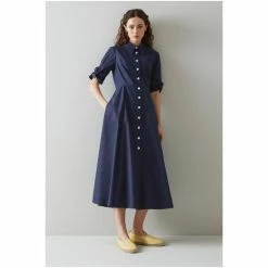 LK Bennett Saffron Navy Blue Cotton Shirt Dress -LK Bennett Shop unnamed file 1325