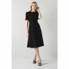 LK Bennett Rosalie Black Crepe Fit And Flare Dress