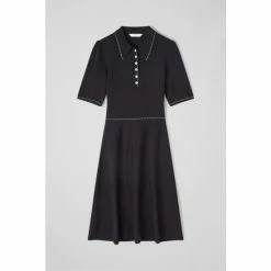 LK Bennett Black Liv Merino Wool-Cotton Knitted Dress -LK Bennett Shop unnamed file 1346