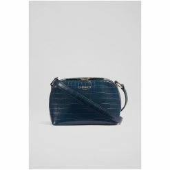 LK Bennett Navy Blue Hudson Croc Effect Leather Cross-Body Bag -LK Bennett Shop unnamed file 1375